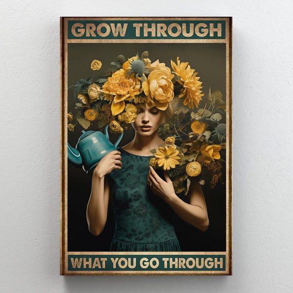 Trinx Flowers Grow Through On Canvas Graphic Art Wayfair